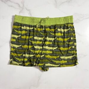 Little Sleepies Green Alligators Bamboo Women’s Sleep Shorts Size Large